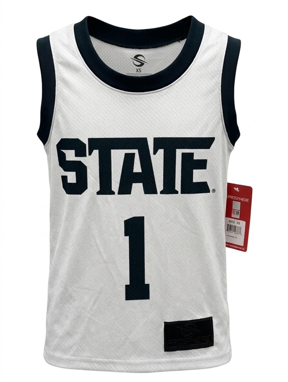 ProSphere Michigan State Spartans #1 White Basketball Jersey, Youth XS